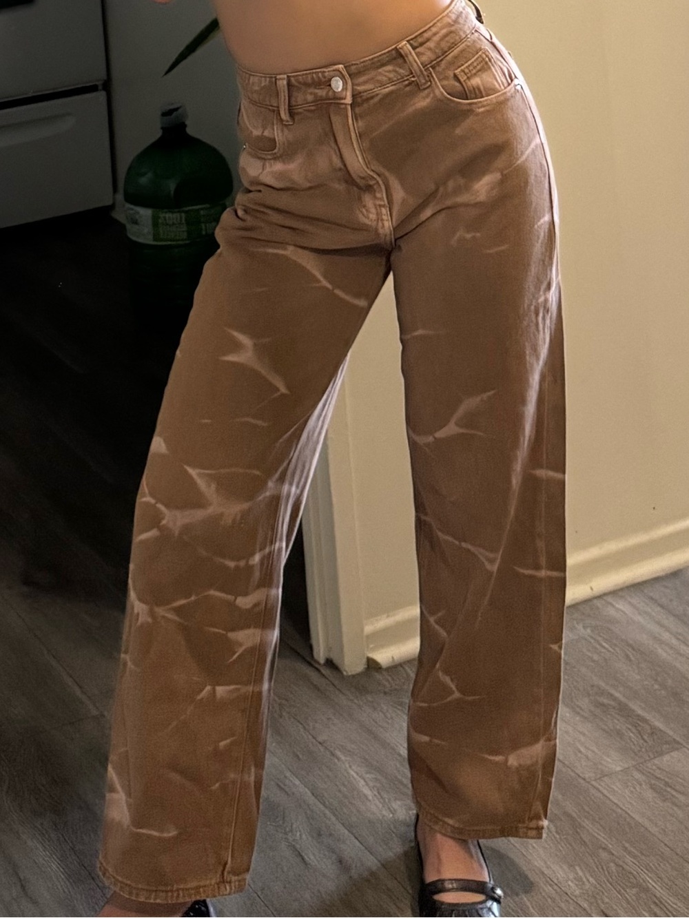 PrettyLittleThing Brown Tie-Dye Boyfriend Jeans